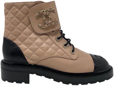 quilted chanel combat boots|vintage chanel combat boots.